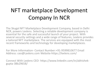 NFT marketplace Development Company In NCR