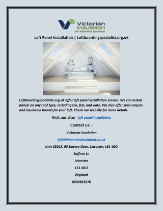 Loft Panel Installation | Loftboardingspecialist.org.uk