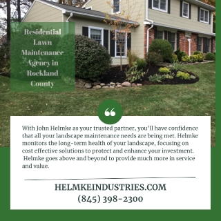 Residential Lawn Maintenance Agency in Rockland County