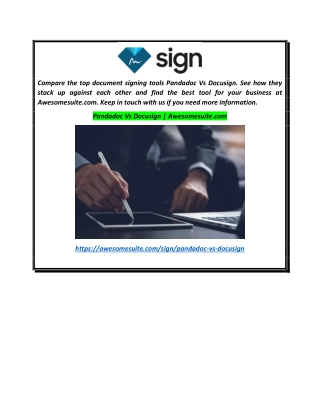 Pandadoc Vs Docusign  Awesomesuite.com