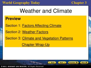 Weather and Climate