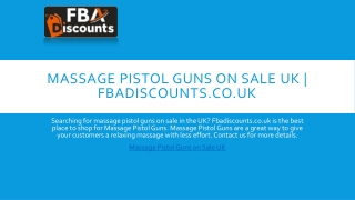 Massage Pistol Guns on Sale Uk | Fbadiscounts.co.uk