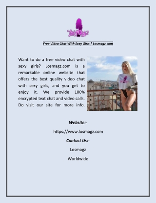 Free Video Chat With Sexy Girls  Losmagz