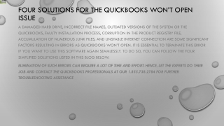 A quickest way to fix QuickBooks won't open issue