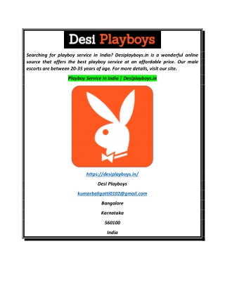 Playboy Service In India  Desiplayboys.in