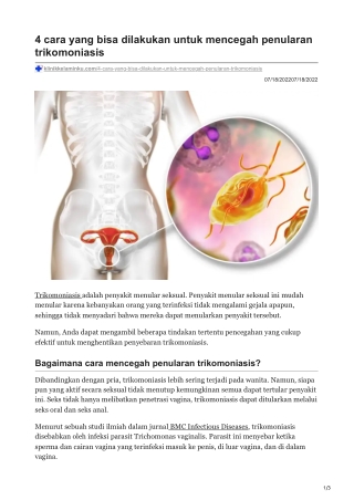 klinikkelaminku.com-4 cara yang bisa dilakukan untuk mencegah penularan trikomoniasis