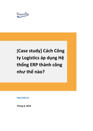 SmartBiz_ Case study_Phan mem ERP cho linh vuc Logistic