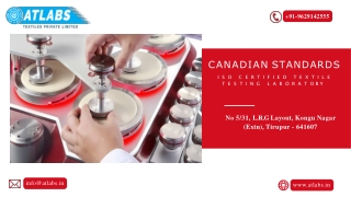 Canadian Standards Testing Laboratory in Tirupur