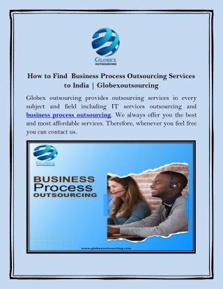 How to Find  Business Process Outsourcing Services to India (1)