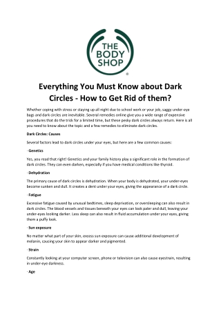 Everything You Must Know about Dark Circles & How to Get Rid of them.docx