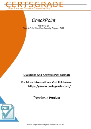 Latest & Updated CheckPoint 156-315.80 PDF Dumps