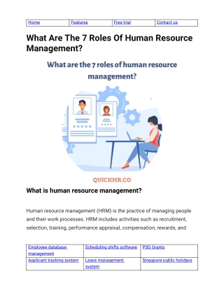 7 Roles Of Human Resource Management