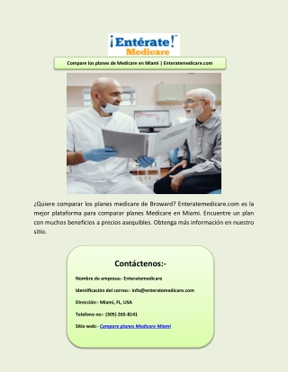 Compare los planes de Medicare en Miami | Enteratemedicare.com