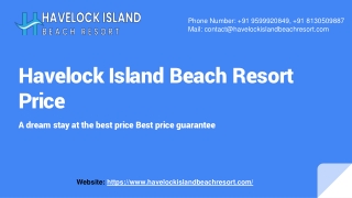 Havelock Island Beach Resort Price