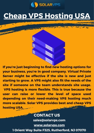 Cheap VPS Hosting USA