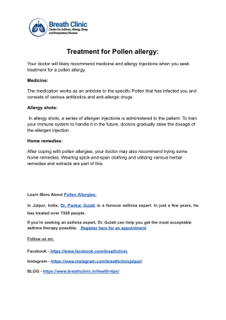 Pollen Allergies