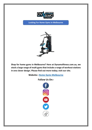 Looking For Home Gyms In Melbourne
