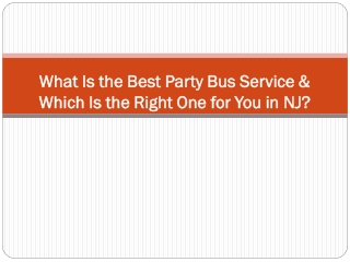 Best Party Bus Service in NJ