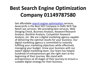 Best Search Engine Optimization Company 01149787580