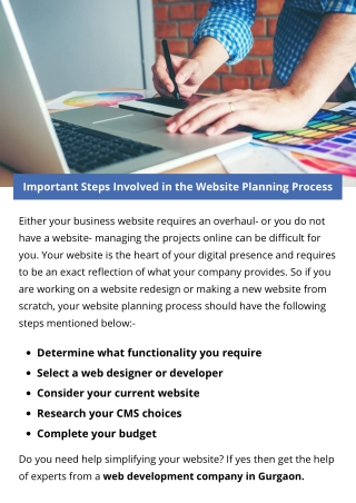 Important Steps Involved in the Website Planning Process