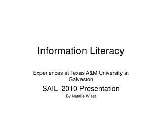 Information Literacy