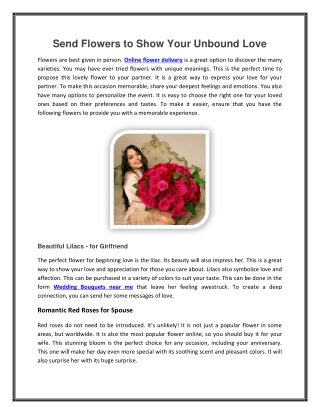Send Flowers to Show Your Unbound Love