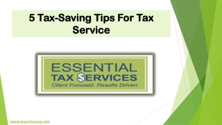5 Tax-Saving Tips For Tax Service