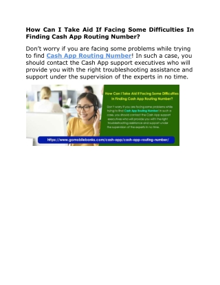 How Can I Take Aid If Facing Some Difficulties In Finding Cash App Routing Number