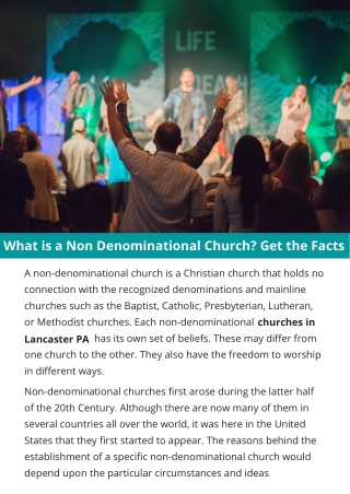 What is a Non Denominational Church Get the Facts