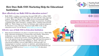 How Does Bulk SMS Marketing Help the Educational Institutions