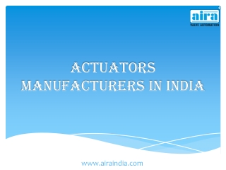 Actuators Manufacturers in India