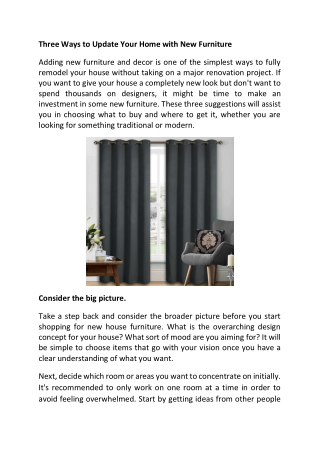 Three Ways to Update Your Home