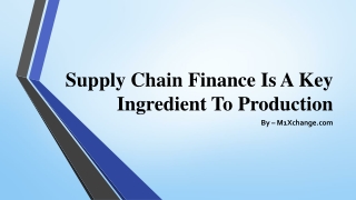 Supply Chain Finance