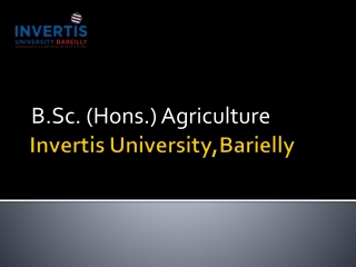 BSC Agriculture Invertis