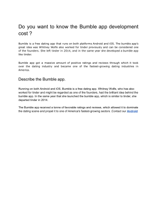 Bumble datimg app - Google Docs