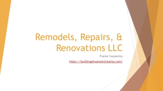 Remodels, Repairs, & Renovations LLC: Best Frame Carpentry in Goose Creek, SC