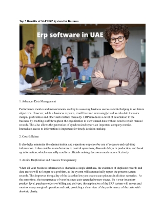 Erp software in UAE