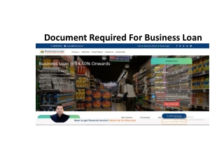Document Required For Business Loan