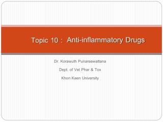 Anti-inflammatory Drugs