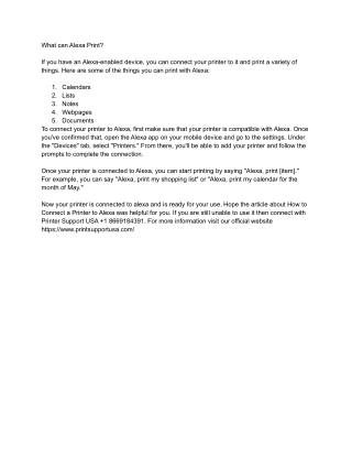 What can Alexa Print_