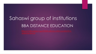BBA Distance Education