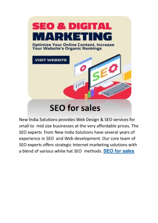 Seo for sales