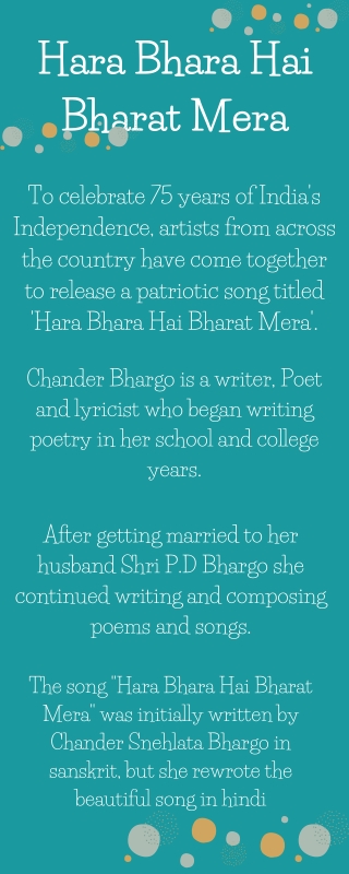 The New Patriotic Song Hara Bhara Hai Bharat Mera On This 75th Independence Day Info