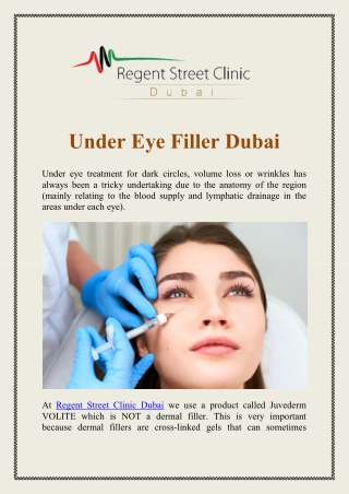 Under Eye Filler Dubai