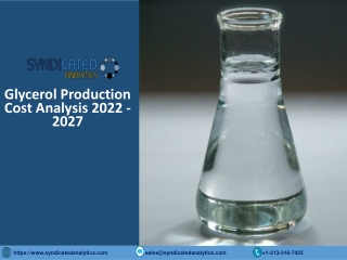 Glycerol Production Cost Analysis PDF 2022-2027 Syndicated Analytics