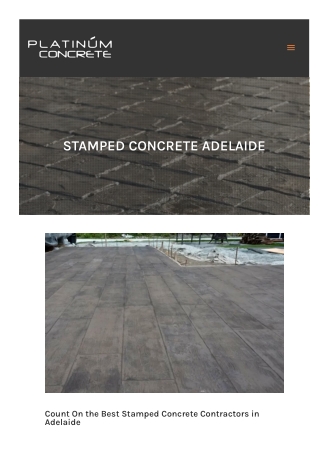 Stamped Concrete Adelaide