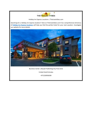 Holiday Inn Express Locations | Thetravelvibes.com