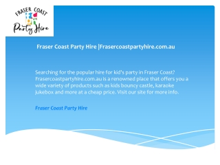 Fraser Coast Party Hire Frasercoastpartyhire.com.au