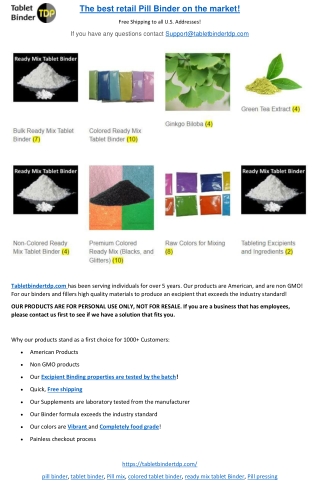The best retail Pill Binder on the market