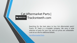 Cat Aftermarket Parts | Tracksnteeth.com